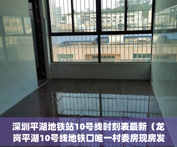 深圳平湖地铁站10号线时刻表最新（龙岗平湖10号线地铁口唯一村委房现房发售均价18800平 ）小产权房多久签合同，