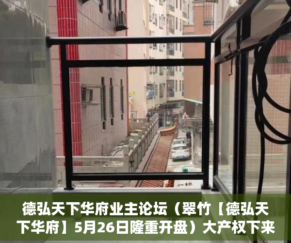 德弘天下华府业主论坛（翠竹【德弘天下华府】5月26日隆重开盘）大产权下来了小产权多久能下来，