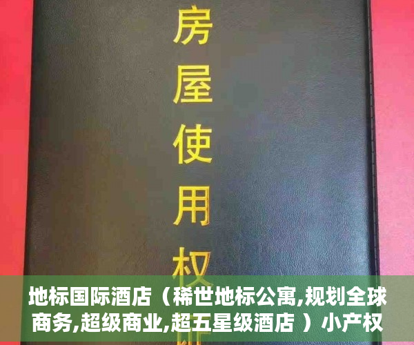 地标国际酒店（稀世地标公寓,规划全球商务,超级商业,超五星级酒店 ）小产权门面办理产权证要多久，
