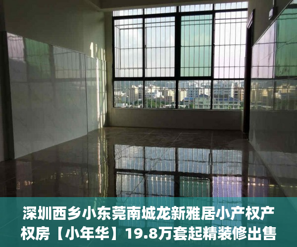 深圳西乡小东莞南城龙新雅居小产权产权房【小年华】19.8万套起精装修出售，西乡最便宜的小产权房_微软