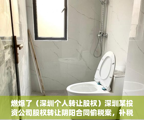 燃爆了（深圳个人转让股权）深圳某投资公司股权转让阴阳合同偷税案，补税加罚款逾9300万元，深圳公司转让价格，