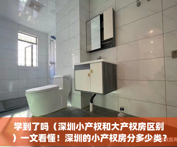 学到了吗（深圳小产权和大产权房区别）一文看懂！深圳的小产权房分多少类？每一类又怎么细分？，深圳小产权类型，