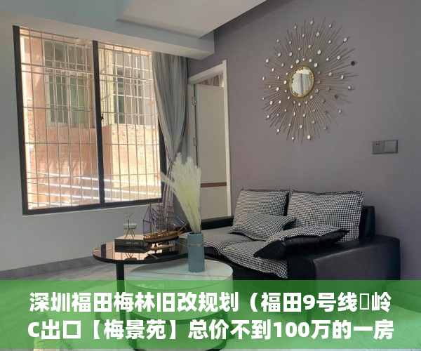 深圳福田梅林旧改规划（福田9号线孖岭C出口【梅景苑】总价不到100万的一房 ）网上买小产权房怎么样，