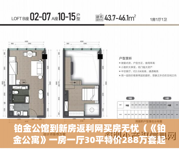 铂金公馆到新房返利网买房无忧（《铂金公寓》一房一厅30平特价288万套起 ）房子小产权和大产权多久，