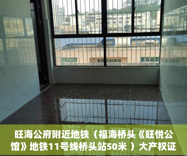 旺海公府附近地铁（福海桥头《旺悦公馆》地铁11号线桥头站50米 ）大产权证分割小产权证要多久，