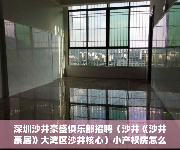 深圳沙井豪盛俱乐部招聘（沙井《沙井豪居》大湾区沙井核心）小产权房怎么继承改名字，