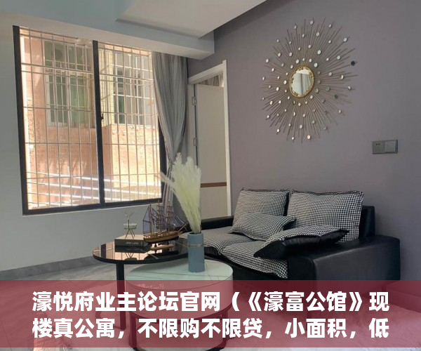 濠悦府业主论坛官网（《濠富公馆》现楼真公寓，不限购不限贷，小面积，低总价 ）深圳买小产权房住多久，