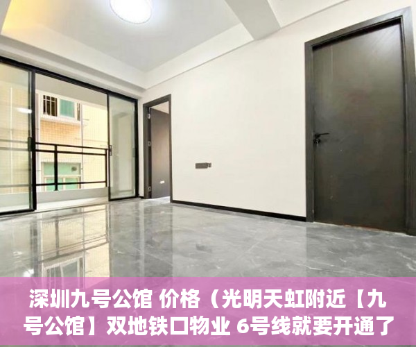 深圳九号公馆 价格（光明天虹附近【九号公馆】双地铁口物业 6号线就要开通了 ）小产权房多久能卖出去，