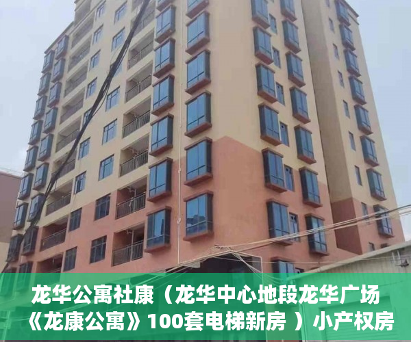 龙华公寓社康（龙华中心地段龙华广场《龙康公寓》100套电梯新房 ）小产权房怎么办水电卡，
