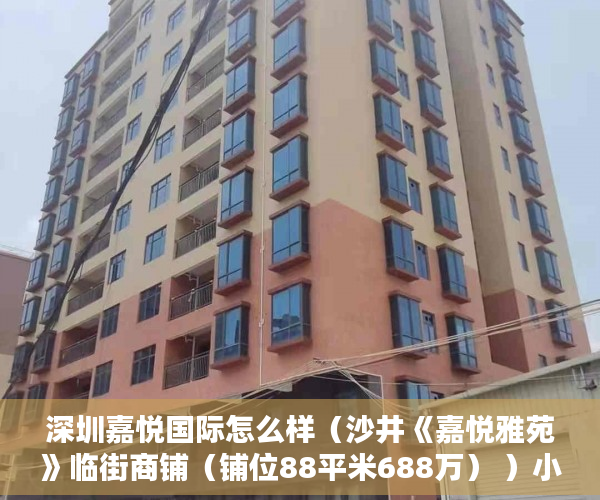深圳嘉悦国际怎么样（沙井《嘉悦雅苑》临街商铺（铺位88平米688万） ）小产权一般能使用多久，