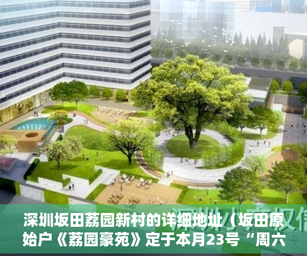 深圳坂田荔园新村的详细地址（坂田原始户《荔园豪苑》定于本月23号“周六”开盘 ）买了小产权房子怎么办，