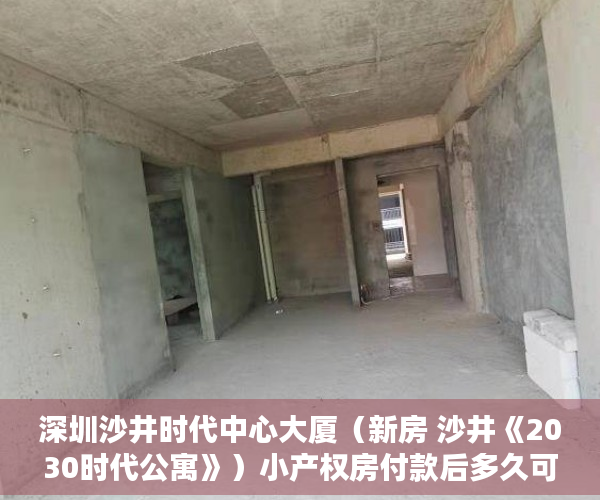 深圳沙井时代中心大厦（新房 沙井《2030时代公寓》）小产权房付款后多久可以装修，