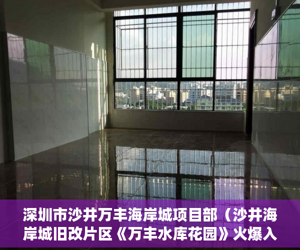 深圳市沙井万丰海岸城项目部（沙井海岸城旧改片区《万丰水库花园》火爆入市 ）楼盘大产权下来小产权还要多久，