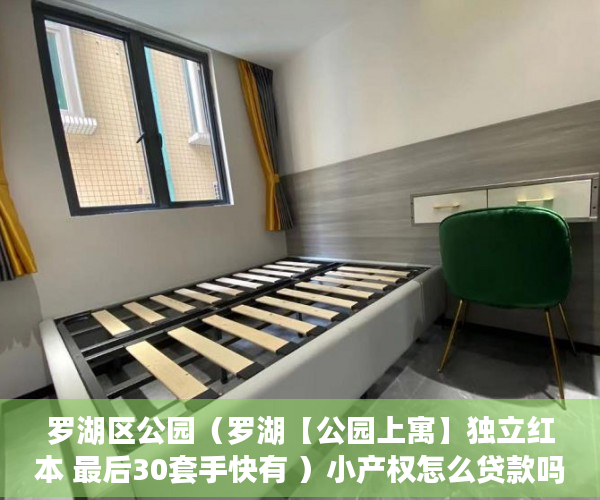 罗湖区公园（罗湖【公园上寓】独立红本 最后30套手快有 ）小产权怎么贷款吗，