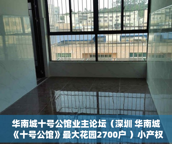 华南城十号公馆业主论坛（深圳 华南城《十号公馆》最大花园2700户 ）小产权房多久可以恢复正常，