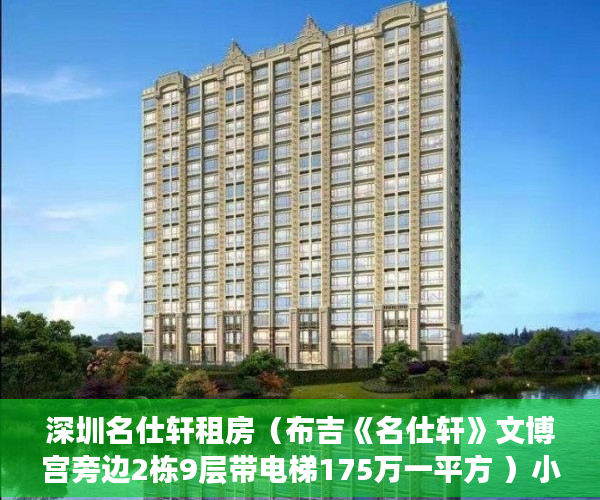 深圳名仕轩租房（布吉《名仕轩》文博宫旁边2栋9层带电梯175万一平方 ）小产权房多久交易，