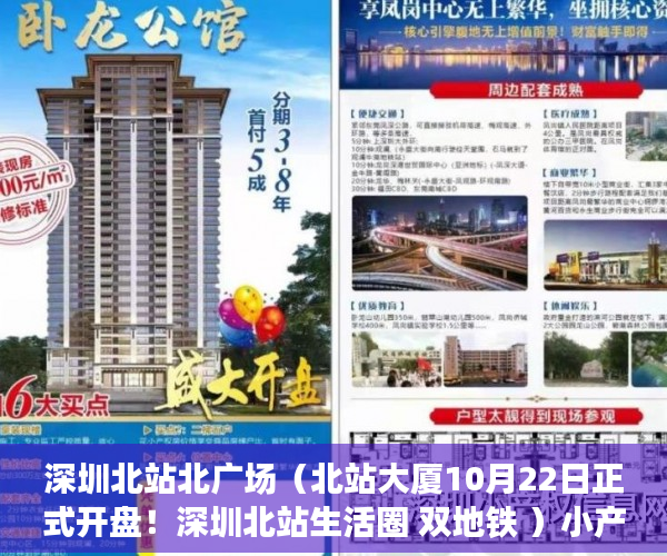 深圳北站北广场（北站大厦10月22日正式开盘！深圳北站生活圈 双地铁 ）小产权怎么买，