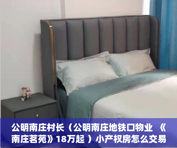 公明南庄村长（公明南庄地铁口物业  《南庄茗苑》18万起 ）小产权房怎么交易，