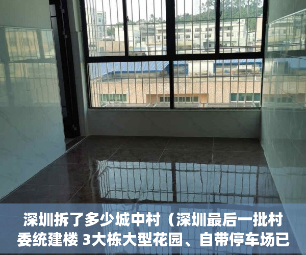深圳拆了多少城中村（深圳最后一批村委统建楼 3大栋大型花园、自带停车场已 ）小产权怎么退，