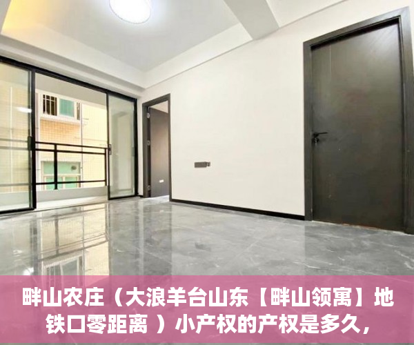 畔山农庄（大浪羊台山东【畔山领寓】地铁口零距离 ）小产权的产权是多久，