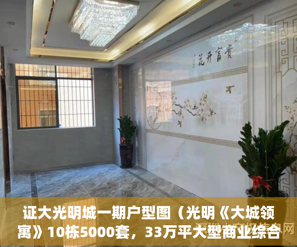 证大光明城一期户型图（光明《大城领寓》10栋5000套，33万平大型商业综合体 ）小产权房产证有效期多久，