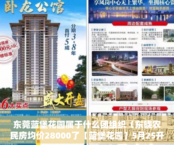 东莞蓝堡花园属于什么团组织（东晓农民房均价28000了【蓝堡花园】5月25开盘 ）买村委小产权房子怎么办，