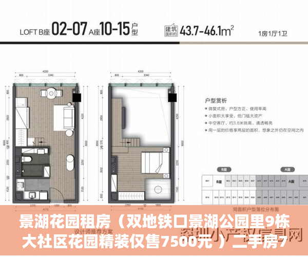 景湖花园租房（双地铁口景湖公园里9栋大社区花园精装仅售7500元 ）二手房7楼小产权怎么处理，