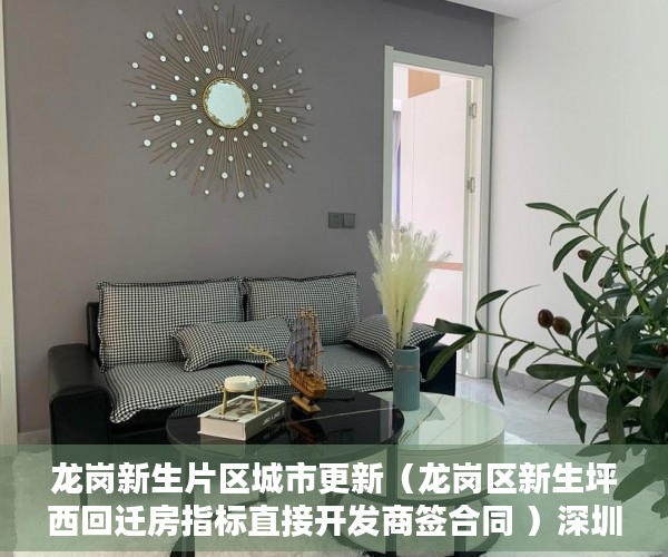 龙岗新生片区城市更新（龙岗区新生坪西回迁房指标直接开发商签合同 ）深圳小产权房学位锁定多久，