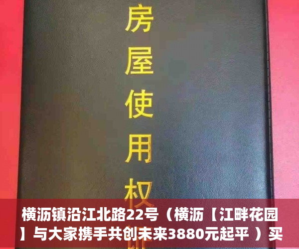 横沥镇沿江北路22号（横沥【江畔花园】与大家携手共创未来3880元起平 ）买了小产权没有手续怎么办，