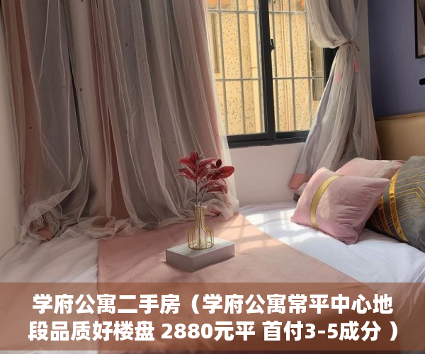学府公寓二手房（学府公寓常平中心地段品质好楼盘 2880元平 首付3-5成分 ）小产权抵押能贷多久，