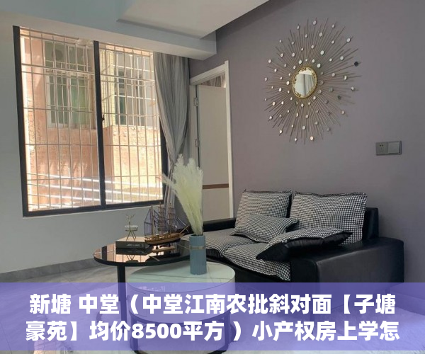 新塘 中堂（中堂江南农批斜对面【子塘豪苑】均价8500平方 ）小产权房上学怎么报名，