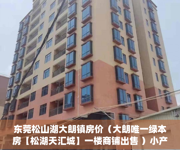 东莞松山湖大朗镇房价（大朗唯一绿本房【松湖天汇城】一楼商铺出售 ）小产权房买了多久可以买，
