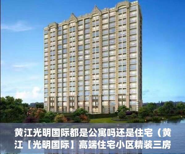 黄江光明国际都是公寓吗还是住宅（黄江【光明国际】高端住宅小区精装三房 朝南 随时看房 ）怎么知道房子大产权小产权，