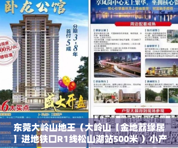 东莞大岭山地王（大岭山【金地荔缘居】进地铁口R1线松山湖站500米 ）小产权房两人怎么相互制约，