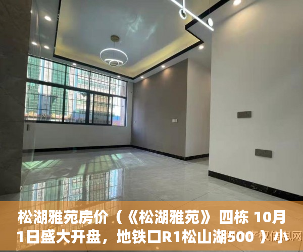 松湖雅苑房价（《松湖雅苑》 四栋 10月1日盛大开盘，地铁口R1松山湖500 ）小产权房多久可以更名，