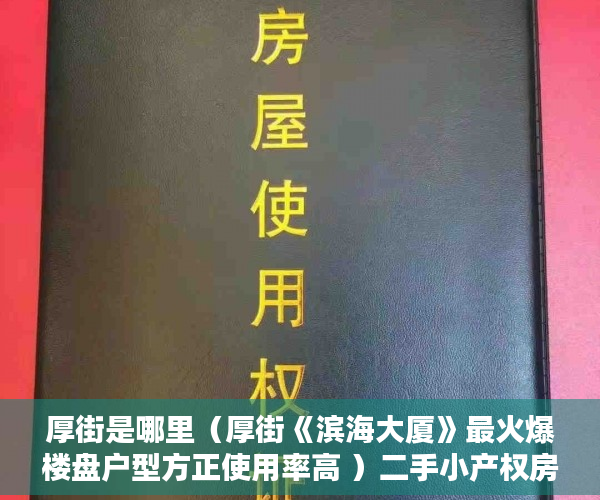 厚街是哪里（厚街《滨海大厦》最火爆楼盘户型方正使用率高 ）二手小产权房打官司要多久，