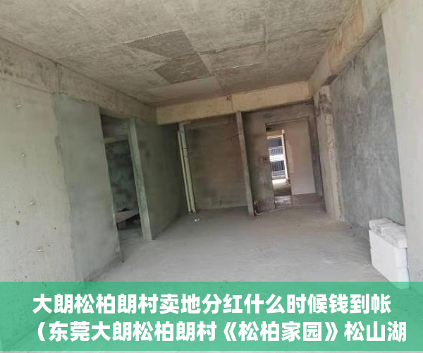 大朗松柏朗村卖地分红什么时候钱到帐（东莞大朗松柏朗村《松柏家园》松山湖旁现房3188㎡起30万 ）购房时怎么能看出是大小产权，