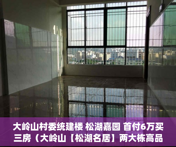 大岭山村委统建楼 松湖嘉园 首付6万买三房（大岭山【松湖名居】两大栋高品质住宅楼 ）大产权下来后小产权多久可以办理，