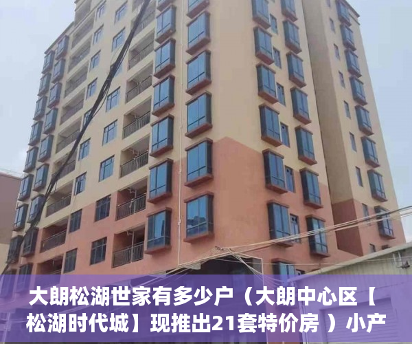 大朗松湖世家有多少户（大朗中心区【 松湖时代城】现推出21套特价房 ）小产权房怎么找，