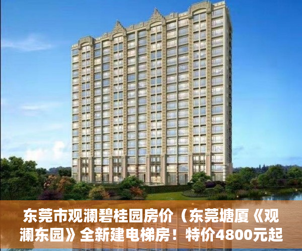 东莞市观澜碧桂园房价（东莞塘厦《观澜东园》全新建电梯房！特价4800元起 ）旧村改造的小产权房怎么办，