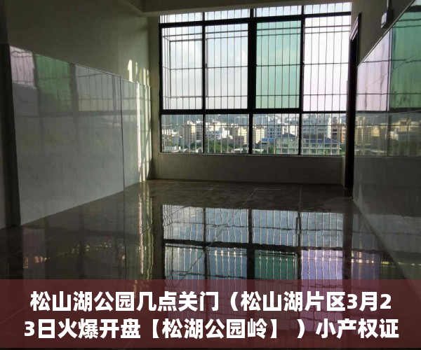 松山湖公园几点关门（松山湖片区3月23日火爆开盘【松湖公园岭】 ）小产权证办理需要多久，