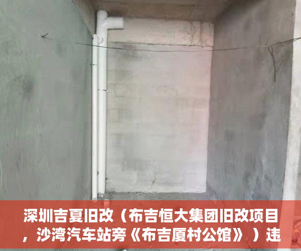 深圳吉夏旧改（布吉恒大集团旧改项目，沙湾汽车站旁《布吉厦村公馆》 ）违建小产权房过多久就不能拆了，