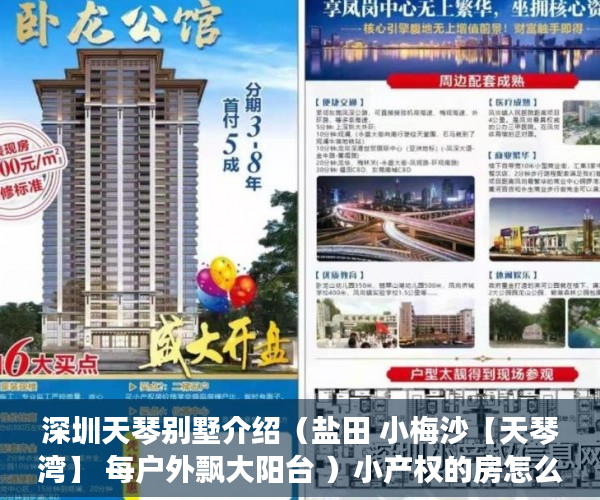 深圳天琴别墅介绍（盐田 小梅沙【天琴湾】 每户外飘大阳台 ）小产权的房怎么卖，