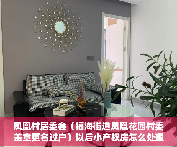 凤凰村居委会（福海街道凤凰花园村委盖章更名过户）以后小产权房怎么处理，