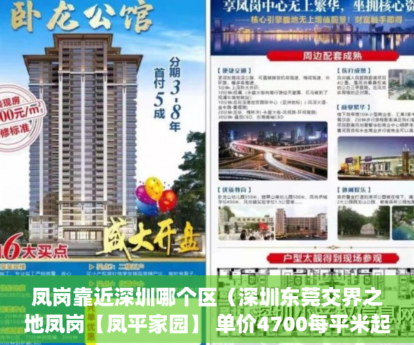 凤岗靠近深圳哪个区（深圳东莞交界之地凤岗【凤平家园】 单价4700每平米起 ）拍卖小产权房怎么查封，