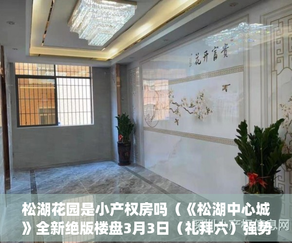 松湖花园是小产权房吗（《松湖中心城》全新绝版楼盘3月3日（礼拜六）强势来袭！ ）小产权的住多久，