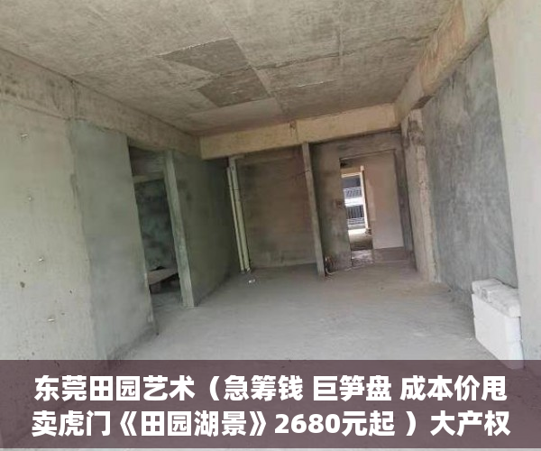 东莞田园艺术（急筹钱 巨笋盘 成本价甩卖虎门《田园湖景》2680元起 ）大产权出来小产权还多久，
