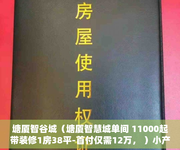 塘厦智谷城（塘厦智慧城单间 11000起带装修1房38平-首付仅需12万， ）小产权房过多久就不能拆了，