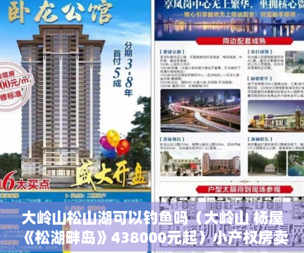大岭山松山湖可以钓鱼吗（大岭山 杨屋《松湖畔岛》438000元起）小产权房卖了多久，