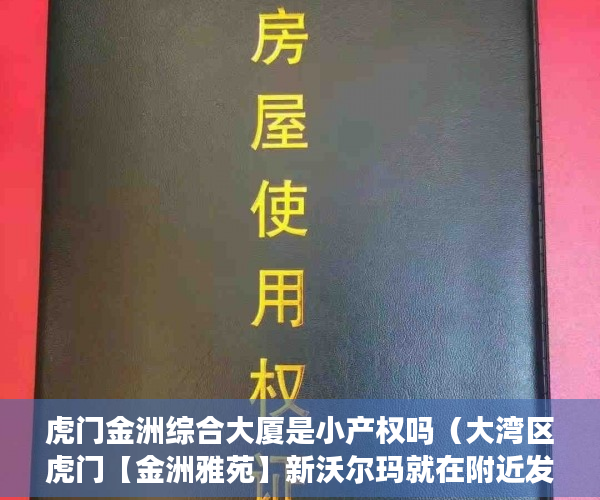 虎门金洲综合大厦是小产权吗（大湾区虎门【金洲雅苑】新沃尔玛就在附近发展空间巨大 ）小产权打官司需要多久，